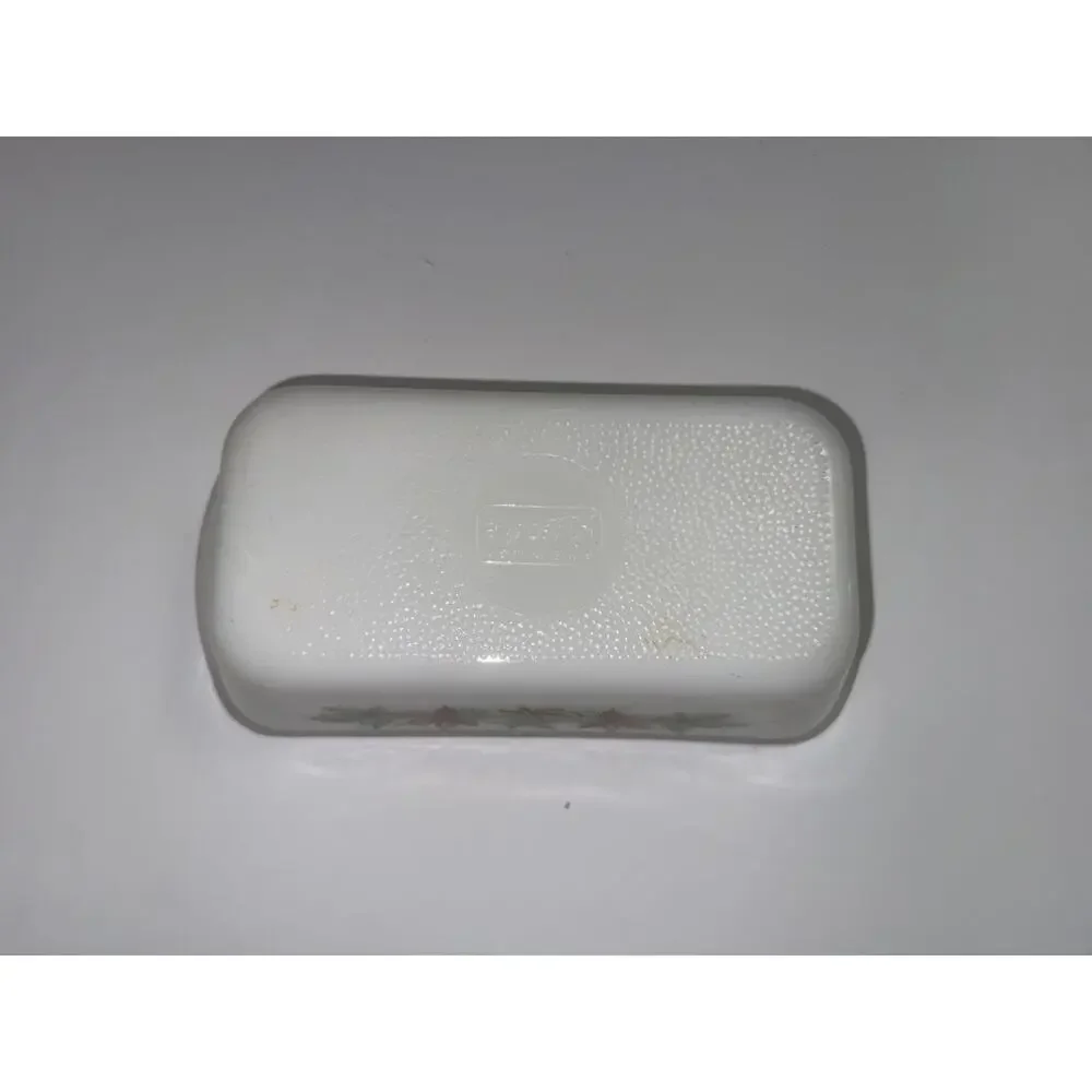 Vintage GlasBake Milk Glass Maple Leaf Loaf Pan J-522